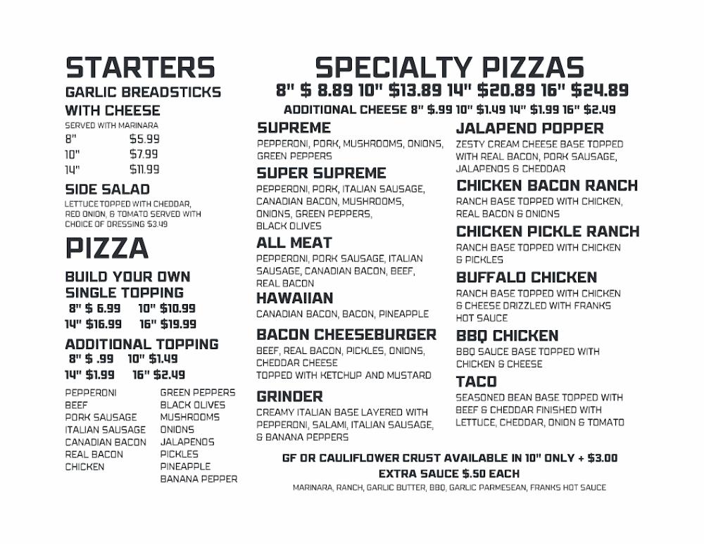 Lovesee's Pizza Menu image 2